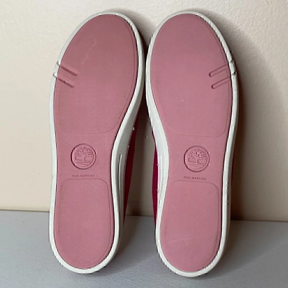 Timberland Earthkeepers Pink Canvas Slip-On Shoes 6
